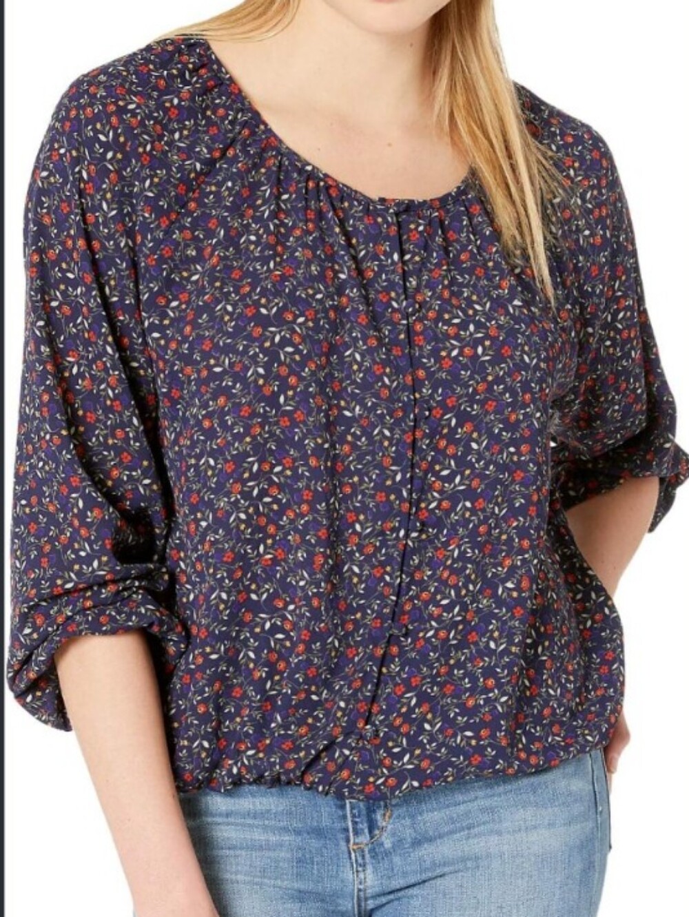 JACK by BB DAKOTA calico floral peasant top S M